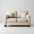 Kremowa dwuosobowa sofa z tapicerką poliestrową 170 x 90 x 85 cm